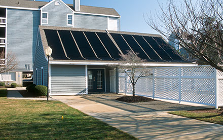 Brigantine, NJ Commercial Solar Pool Heating System Installed At Condo Complex