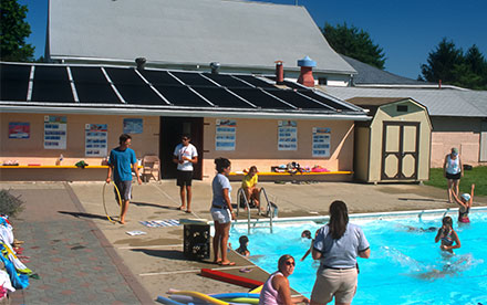 Chalfont, PA Commercial Solar Pool Heating System Installed At A Summer Camp