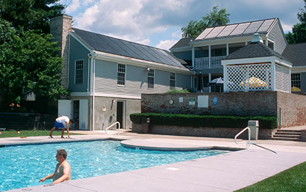 Montville, NJ Commercial Solar Pool Heating System Installed On A Community Pool
